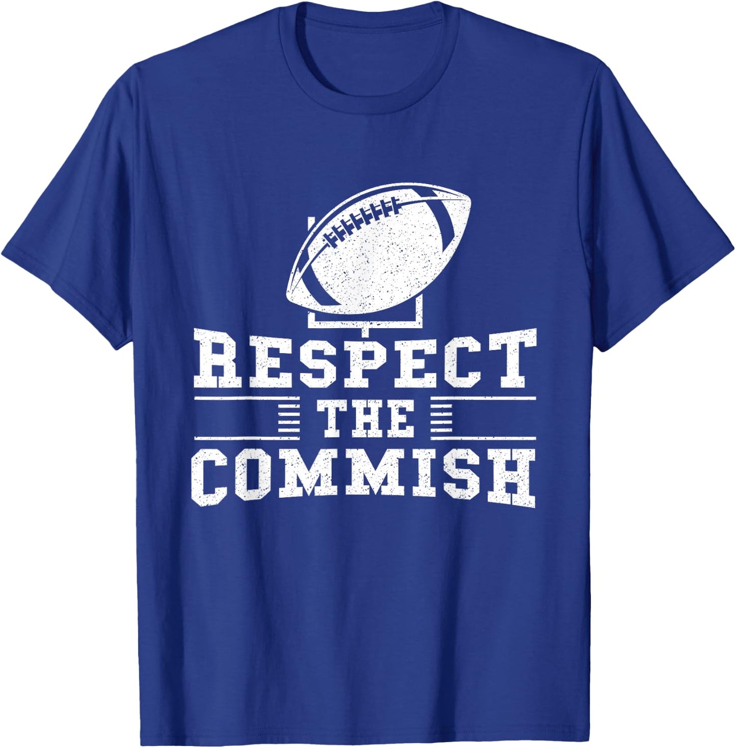 Respect The Commish - Fantasy Football Game Day Gift T-Shirt - T-Shirt | Royal