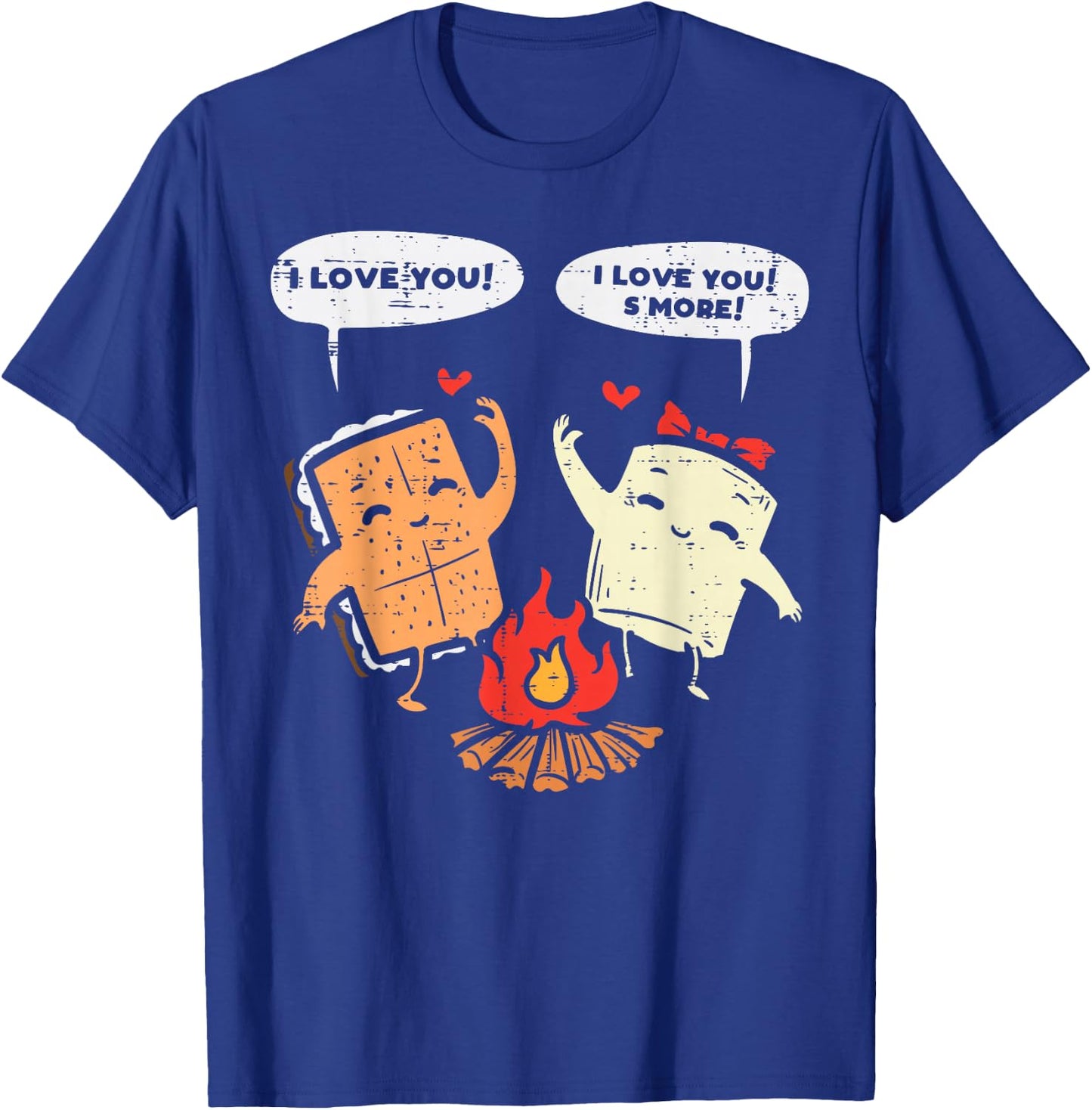 I Love You Smore Funny Camping Couple Camper Men Women Kids T-Shirt - T-Shirt | Royal