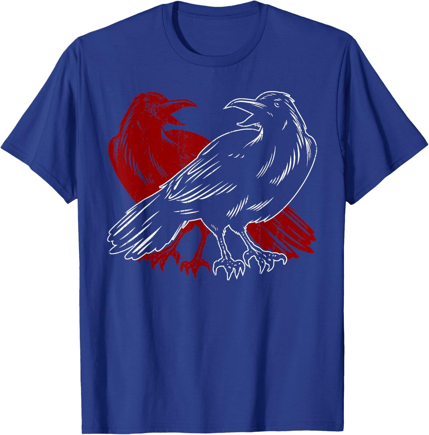 Red Raven Spooky Gothic Animal Forest Bird Black Crow T-Shirt - T-Shirt | Royal