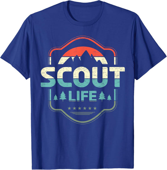 Vintage Scout Life for a Camping Nature Hiking Scout T-Shirt - T-Shirt | Royal