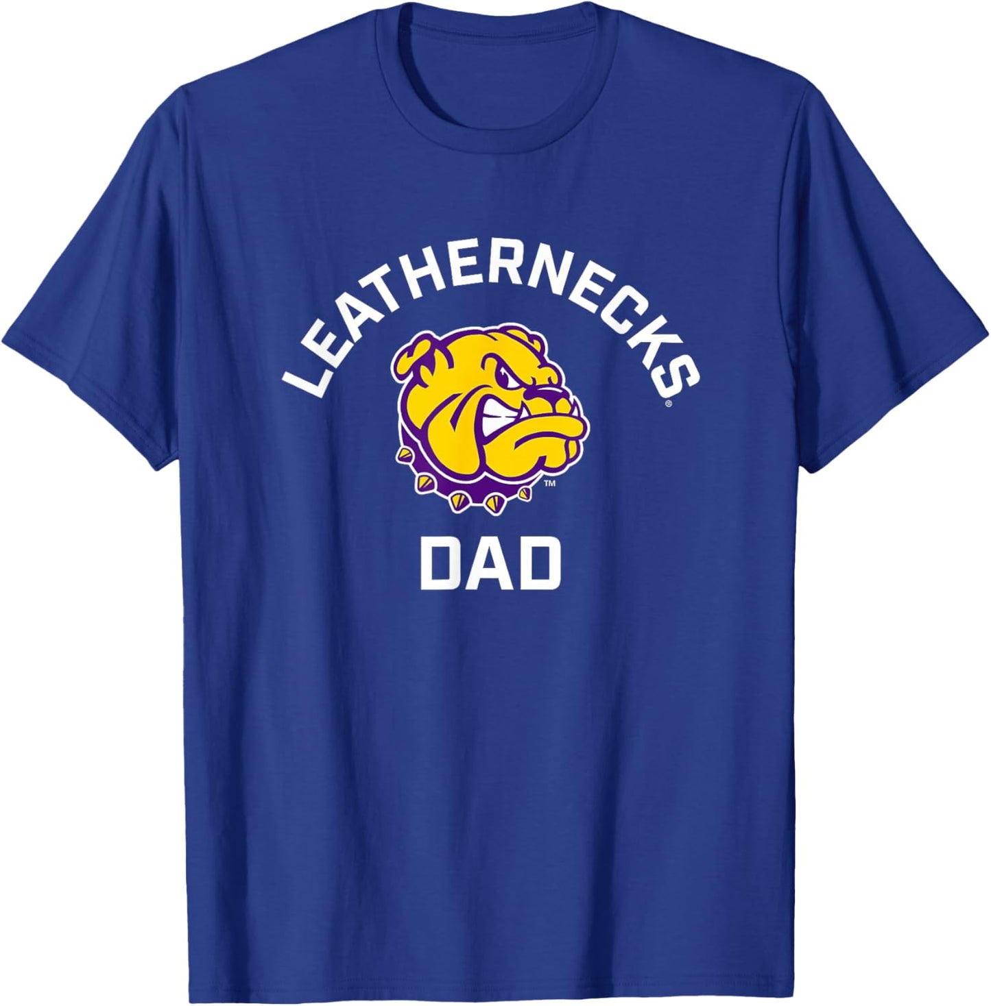 Western Illinois University Leathernecks Arched Dad T-Shirt - T-Shirt | Royal