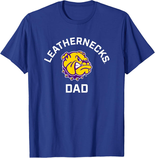 Western Illinois University Leathernecks Arched Dad T-Shirt - T-Shirt | Royal