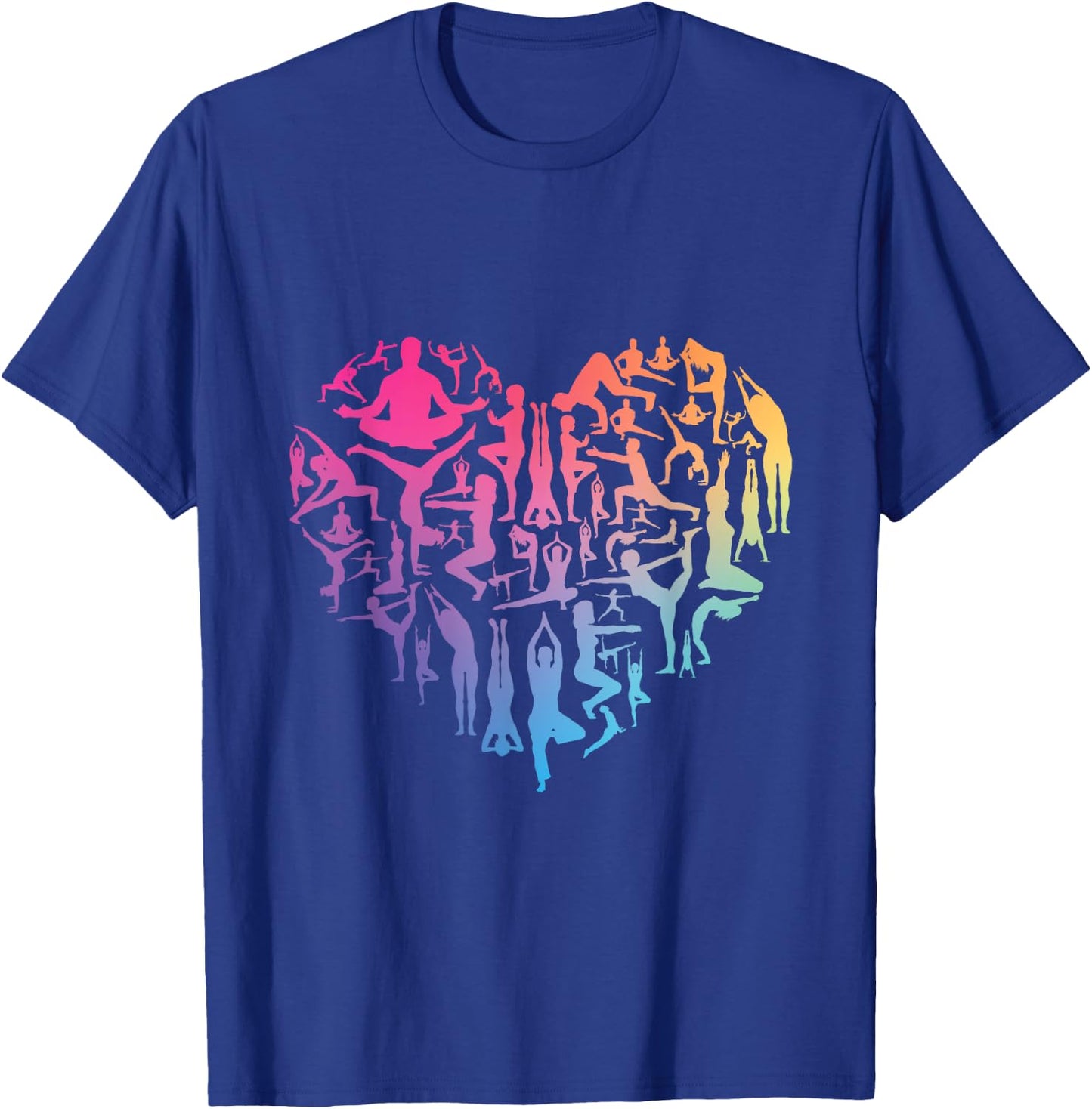 Love Yoga heart meditation pose men girl women Zen Spiritual T-Shirt - T-Shirt | Royal