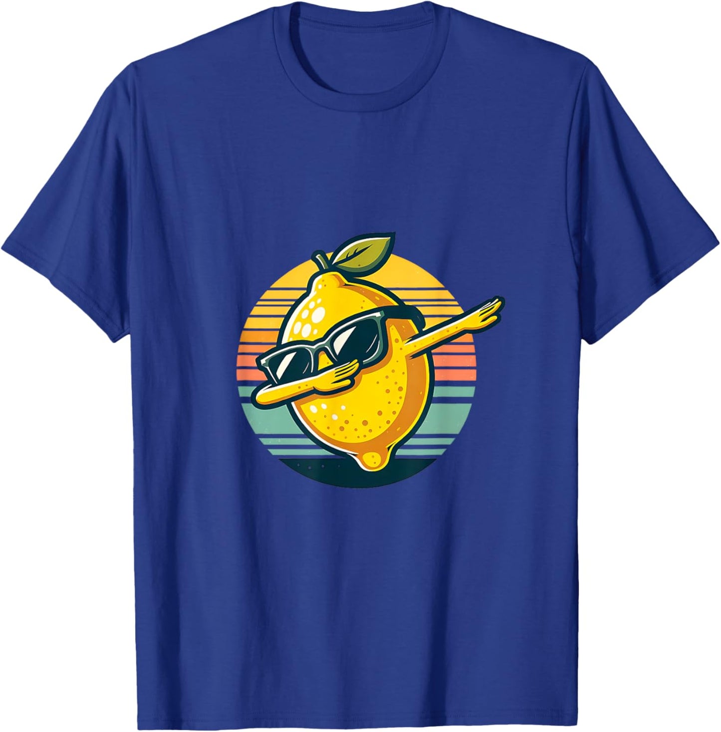 Funny Dab Lemon Dancing Dabbing Retro Fruit T-Shirt - T-Shirt | Royal
