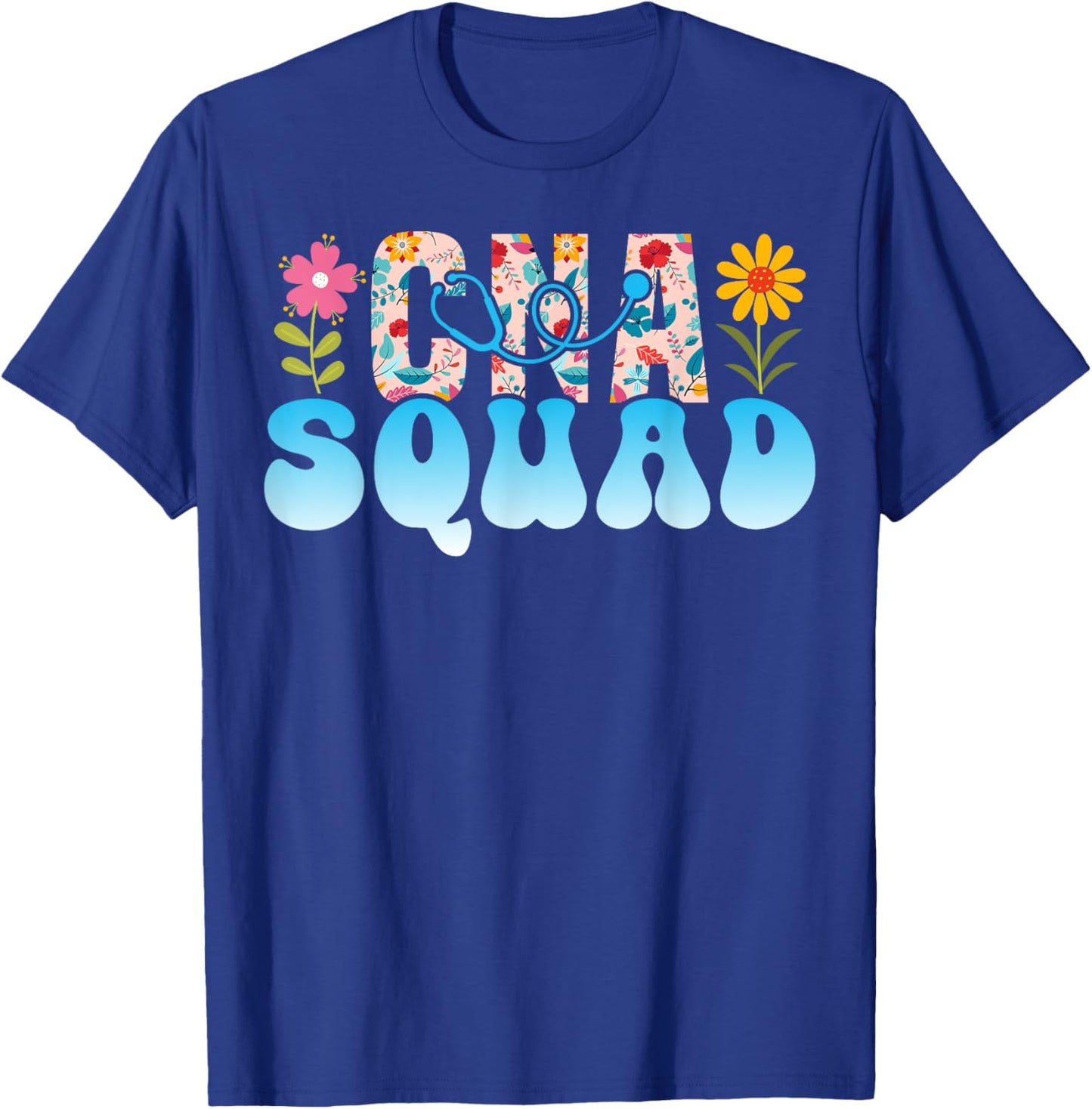 CNA Squad Appreciation Floral T-Shirt - T-Shirt | Royal
