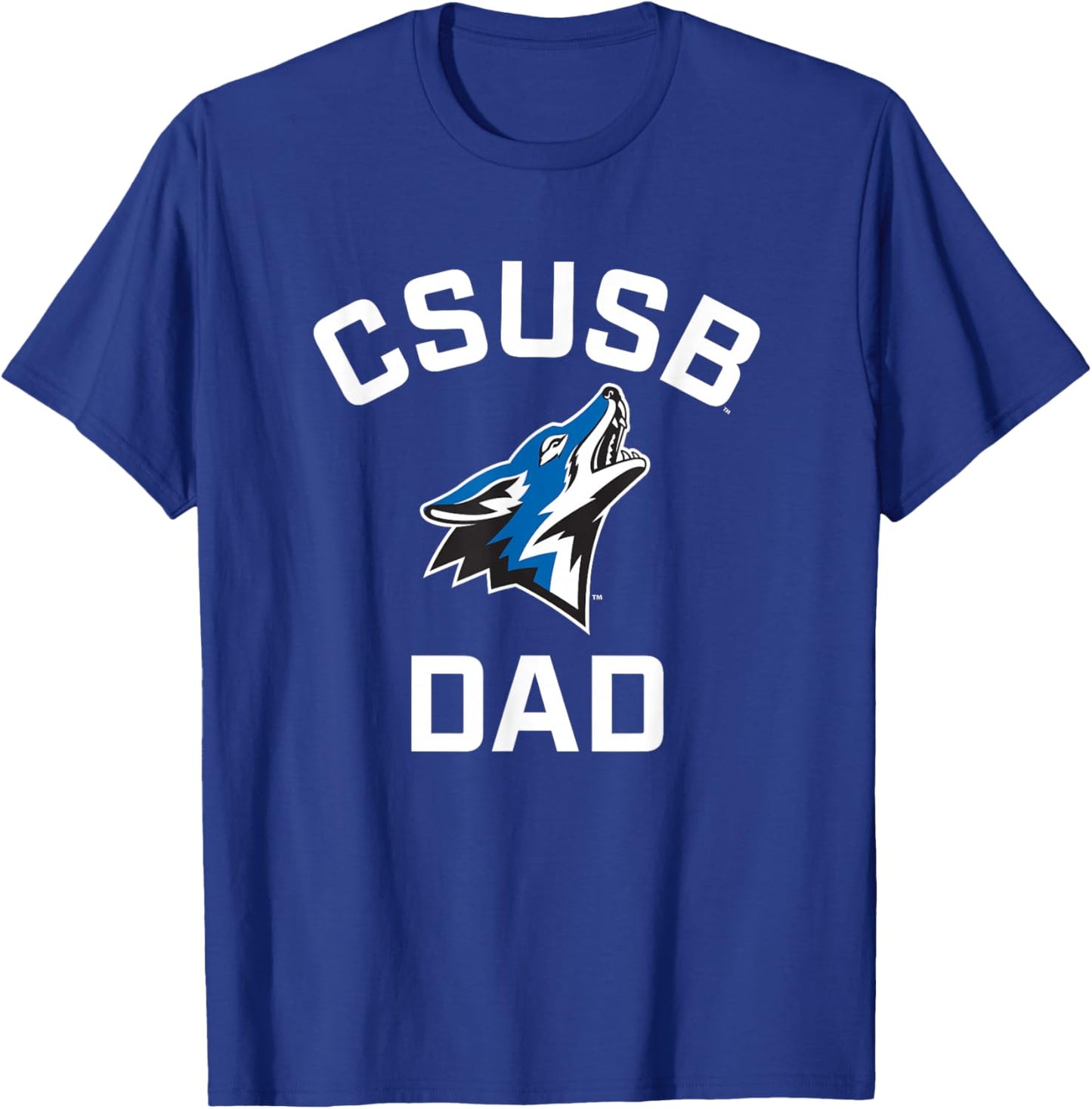 Cal State San Bernardino CSUSB Coyotes Arched Dad T-Shirt - T-Shirt | Royal