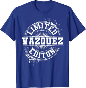VAZQUEZ Funny Surname Family Tree Birthday Reunion Gift T-Shirt - T-Shirt | Royal