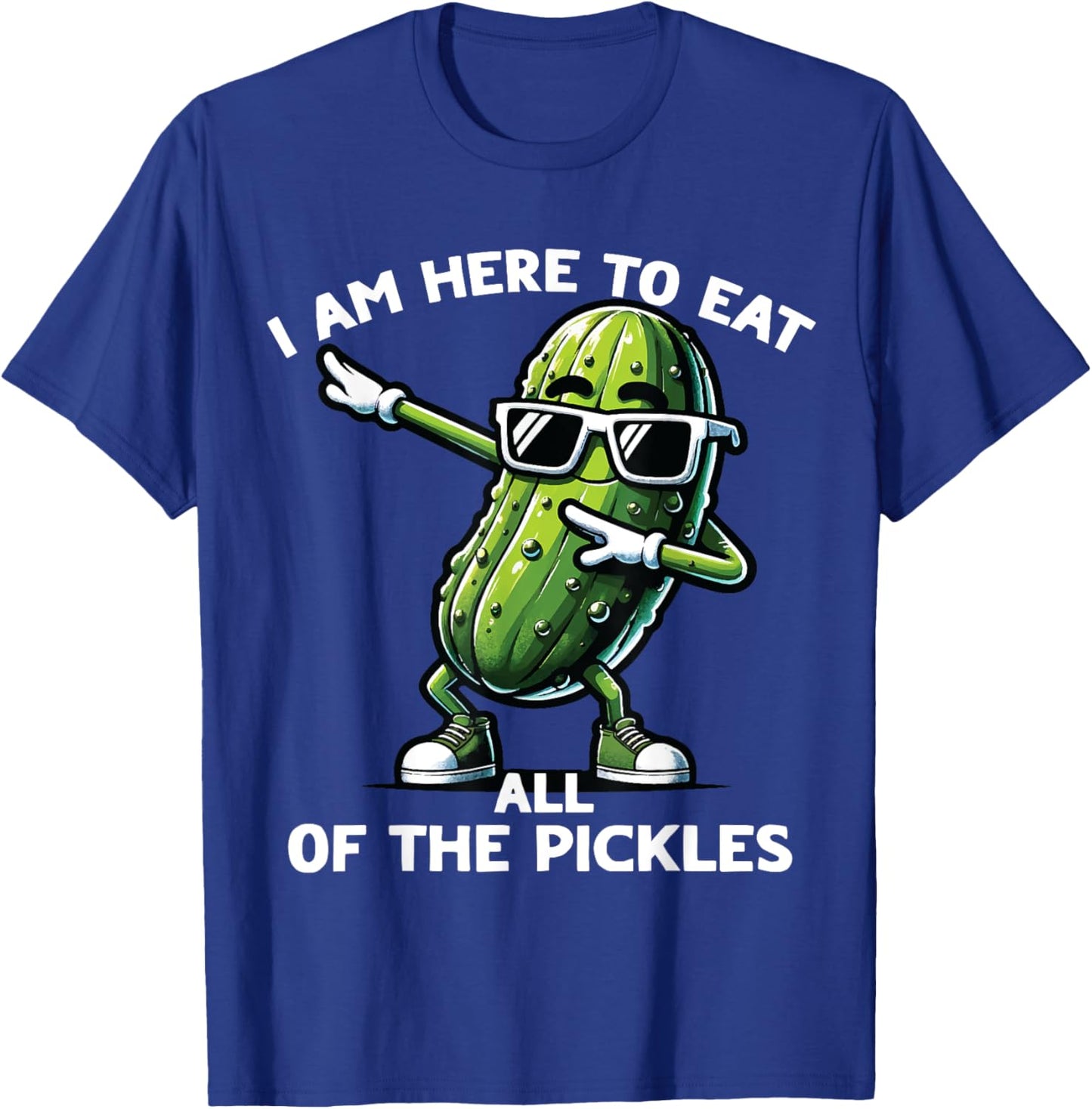 Dabbing Pickle Dancing Cucumber Pickle Food Squad T-Shirt - T-Shirt | Royal