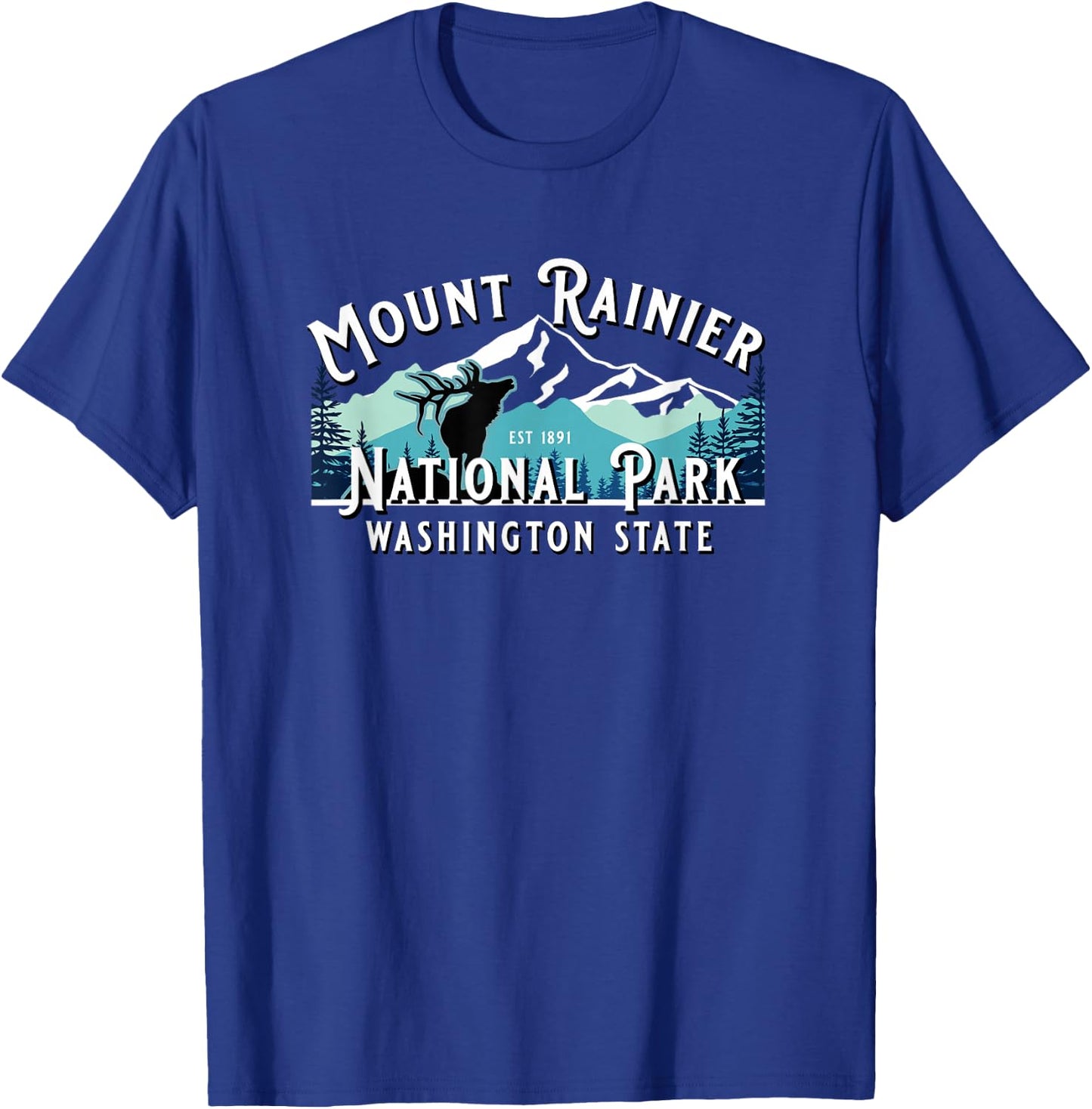 Vintage Mount Rainier National Park Washington Souvenir T-Shirt - T-Shirt | Royal