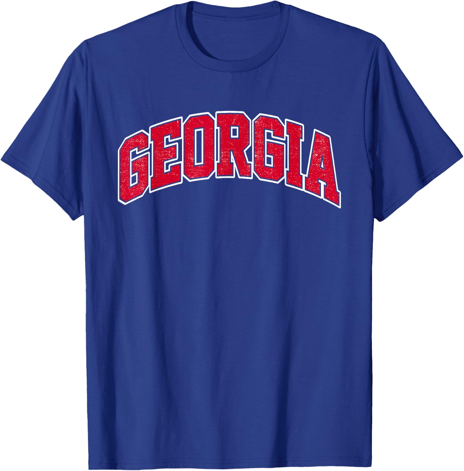 Georgia GA Vintage Varsity Style Sports Gift Men Women Girls T-Shirt - T-Shirt | Royal