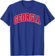 Georgia GA Vintage Varsity Style Sports Gift Men Women Girls T-Shirt - T-Shirt | Royal