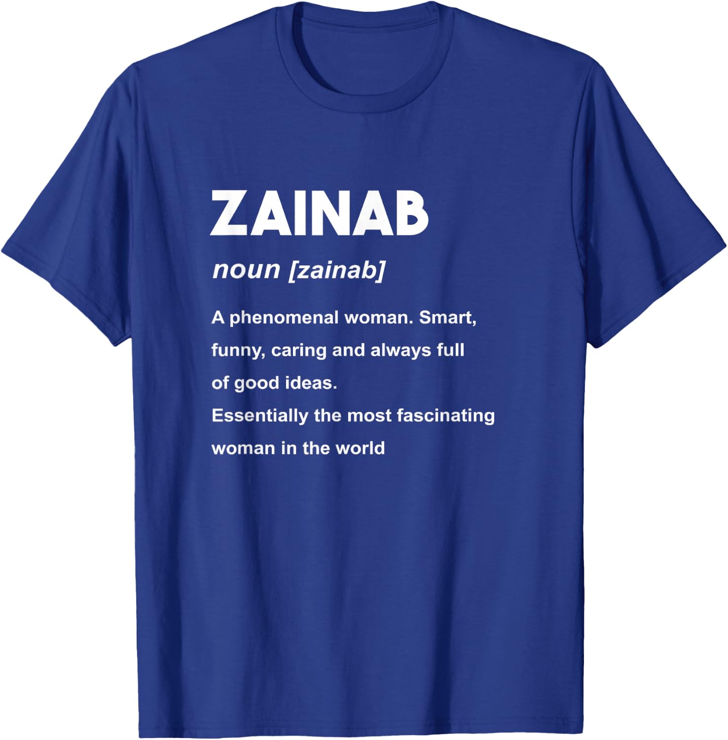 Zainab Name T-Shirt - T-Shirt | Royal