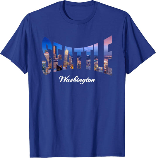 Seattle Washington City Souvenirs T-Shirt - T-Shirt | Royal