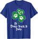 St Patrick's Day Gifts for Dog Lovers Paw Print Dog Owner Jersey T-Shirt - T-Shirt | Royal