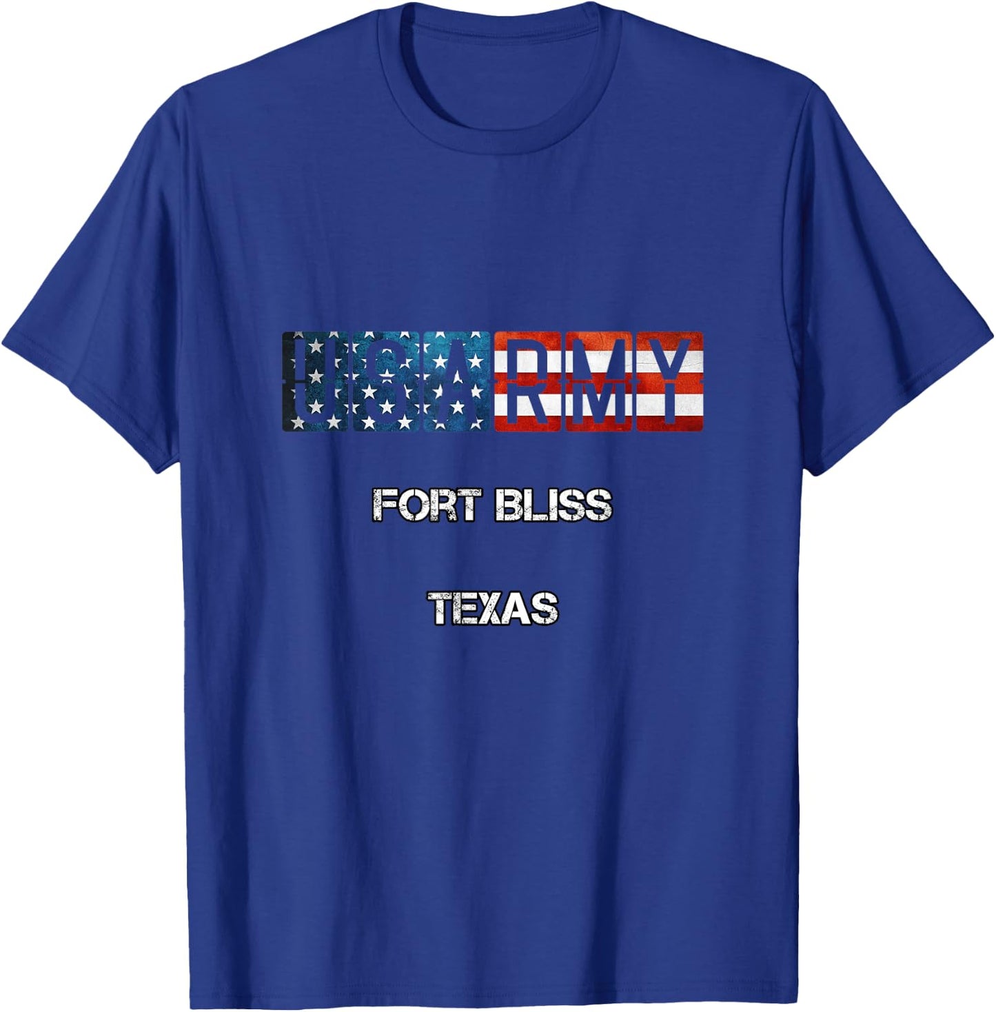 Fort Bliss US Flag Army T-Shirt - T-Shirt | Royal