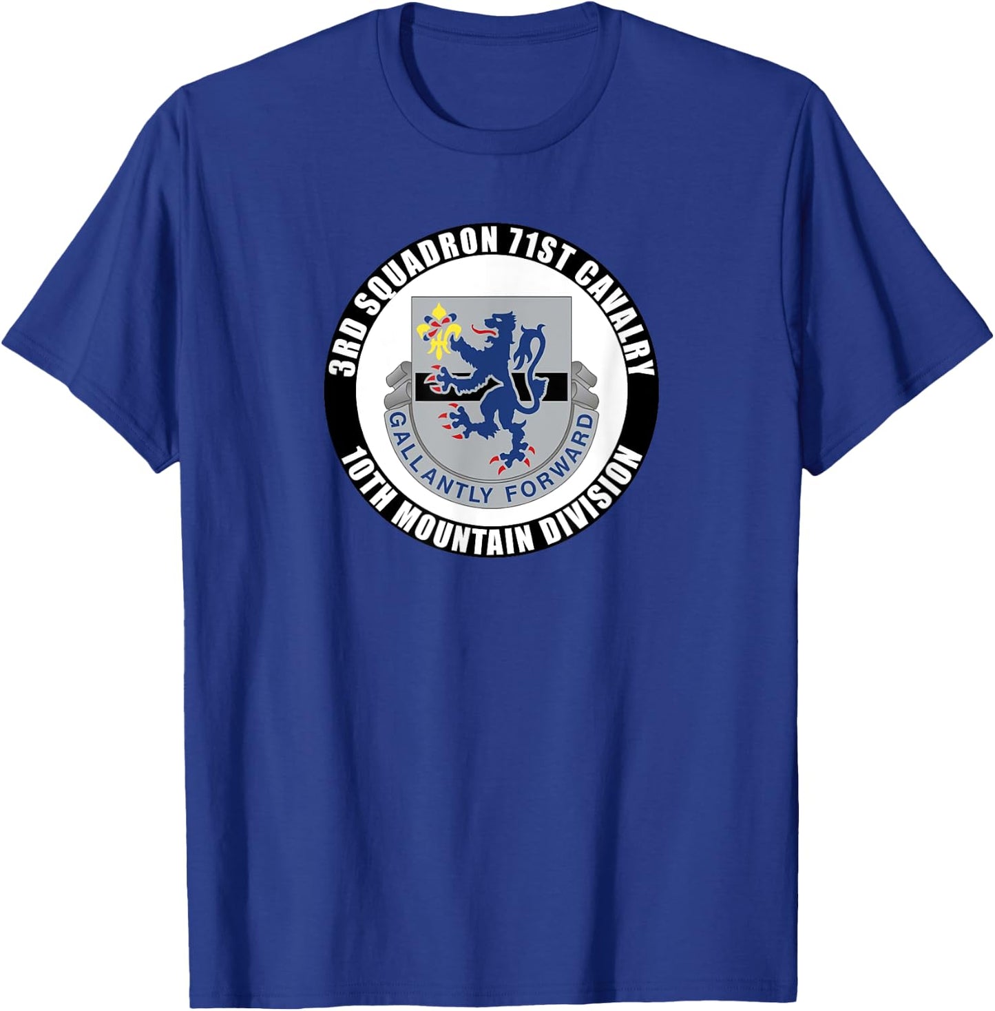 3rd Squadron 71st Cavalry 10th Mountain Division Veteran T-Shirt - T-Shirt | Royal
