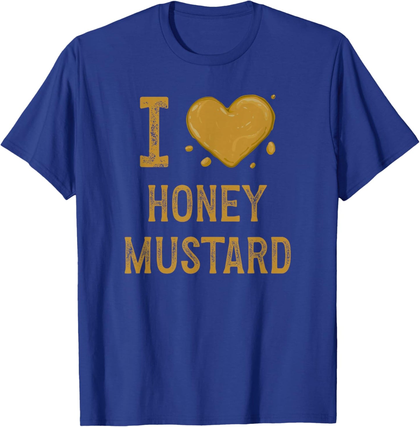 Funny I Love Honey Mustard Heart T-Shirt - T-Shirt | Royal