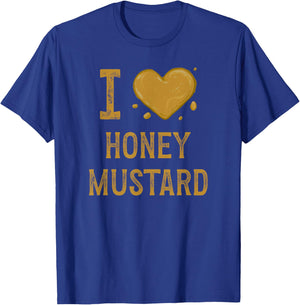 Funny I Love Honey Mustard Heart T-Shirt - T-Shirt | Royal