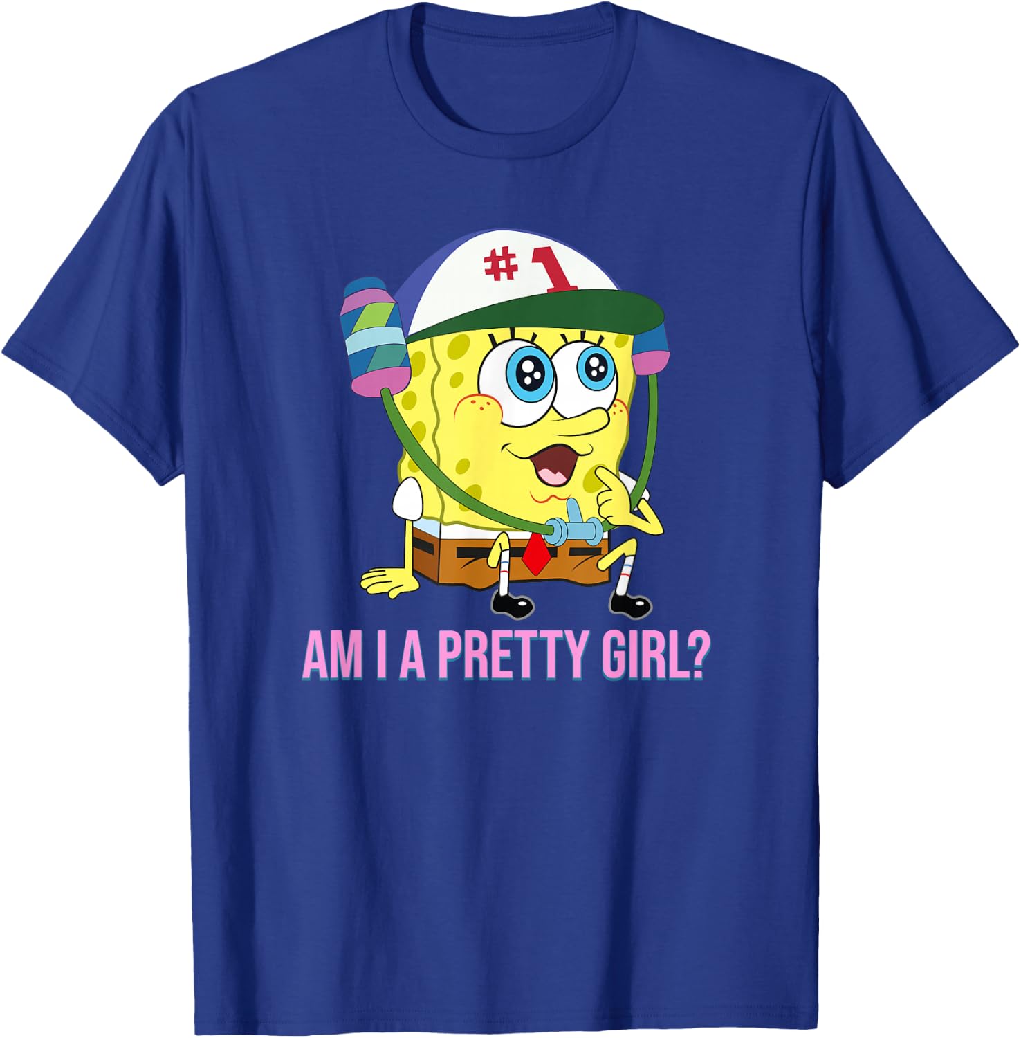 Spongebob Squarepants - Am I a Pretty Girl? T-Shirt - T-Shirt | Royal