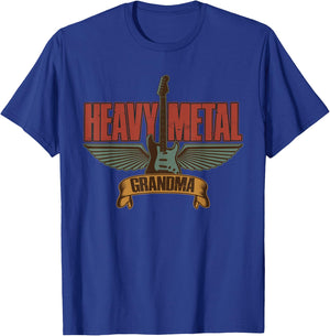 Heavy Metal Grandma - Metalhead Funny Grandmother T-Shirt - T-Shirt | Royal