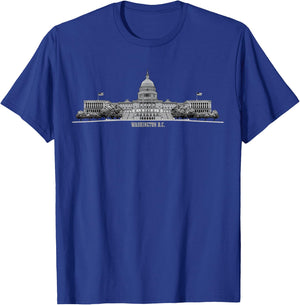 United States Capitol Washington Politics Government Power T-Shirt - T-Shirt | Royal