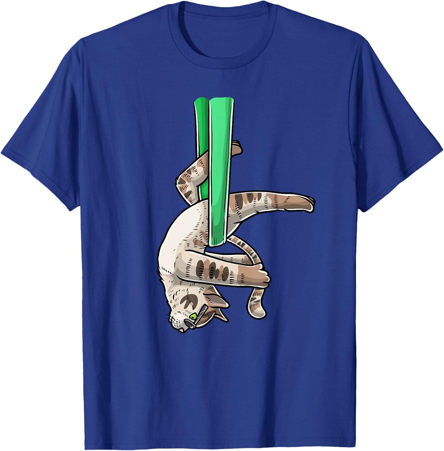 Aerial Cat Yoga Gymnastics Acrobatic T-Shirt - T-Shirt | Royal
