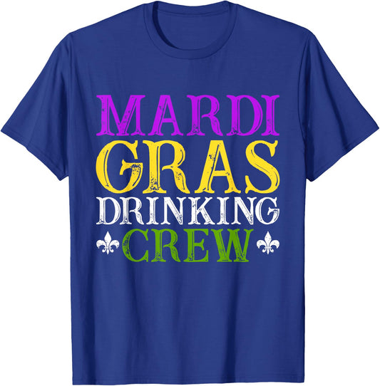 Mardi Gras Drinking Crew Carnival Costume Group Matching T-Shirt - T-Shirt | Royal