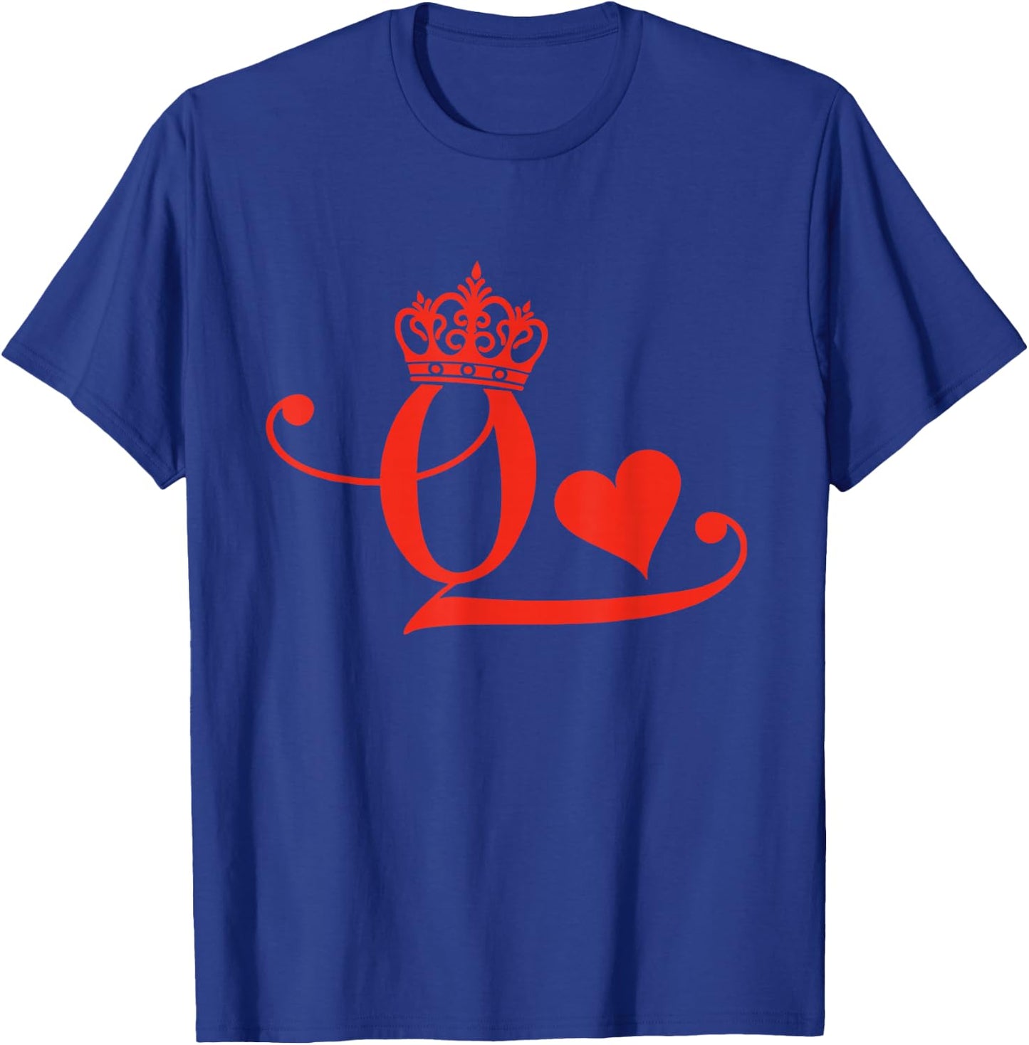 King & Queen of Hearts Matching Couple Saint Valentine's Day T-Shirt - T-Shirt | Royal