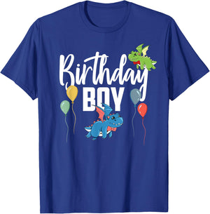 Birthday Boy Dragon Lover Funny Kids Boys Birthday Party T-Shirt - T-Shirt | Royal