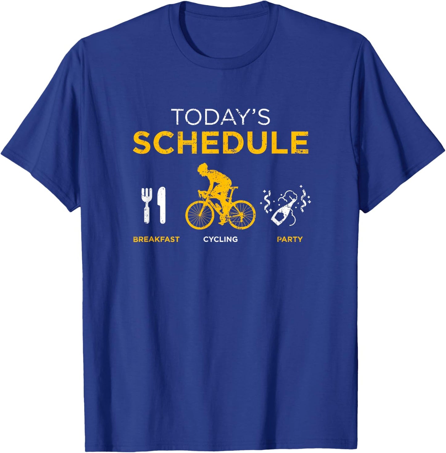 Race Bike Today's Schedule Cycling T-Shirt - T-Shirt | Royal