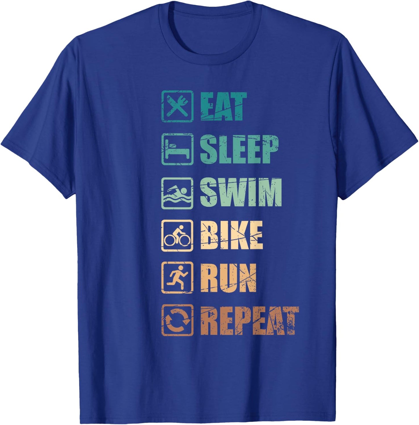 Funny Hobby Triathlete Gift Sports Triathlon T-Shirt - T-Shirt | Royal