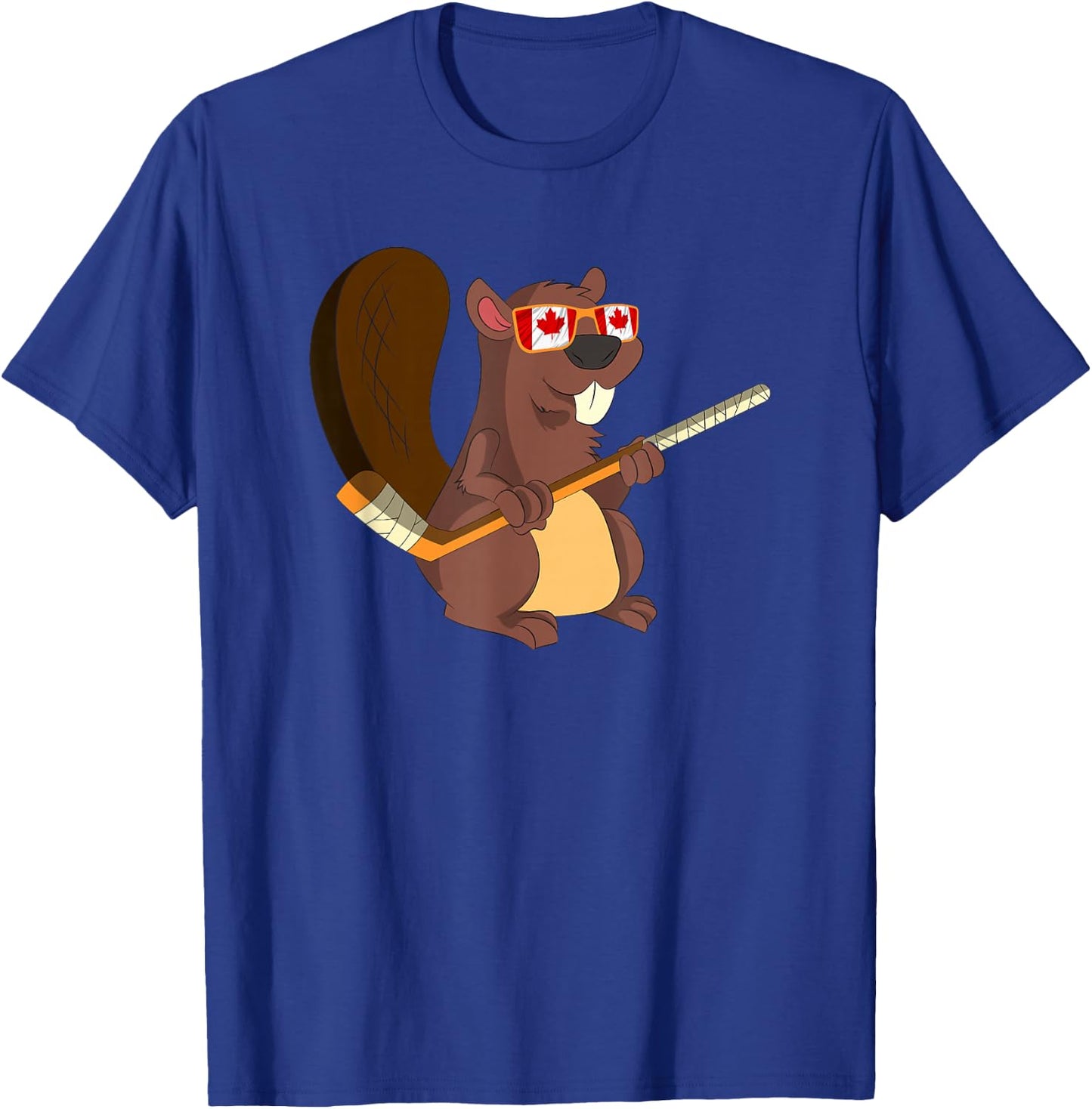 Beaver Hockey Rodent Canadian Gift Sweet Canada T-Shirt - T-Shirt | Royal