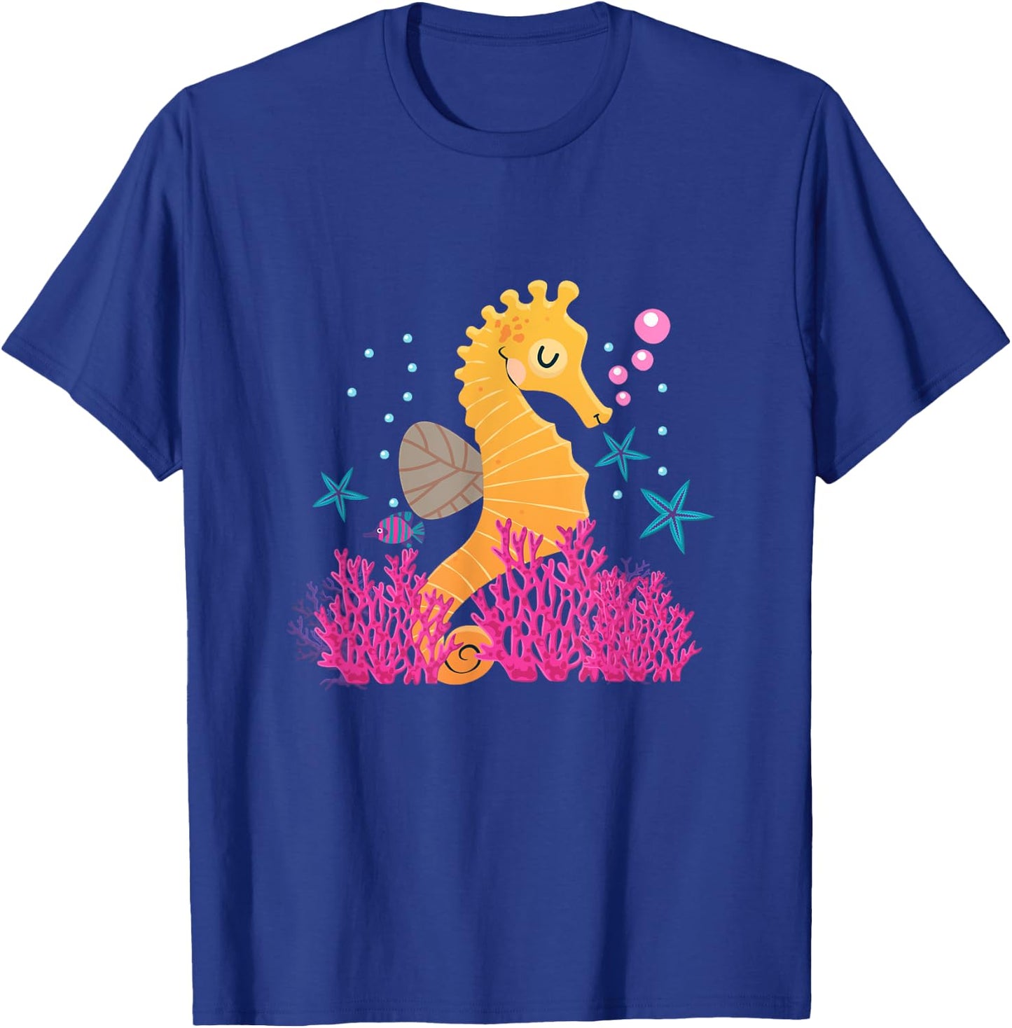 Sea Animal Ocean Creature Seahorse T-Shirt - T-Shirt | Royal