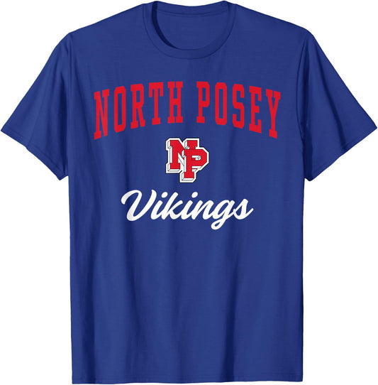 North Posey High School Vikings T-Shirt - T-Shirt | Royal