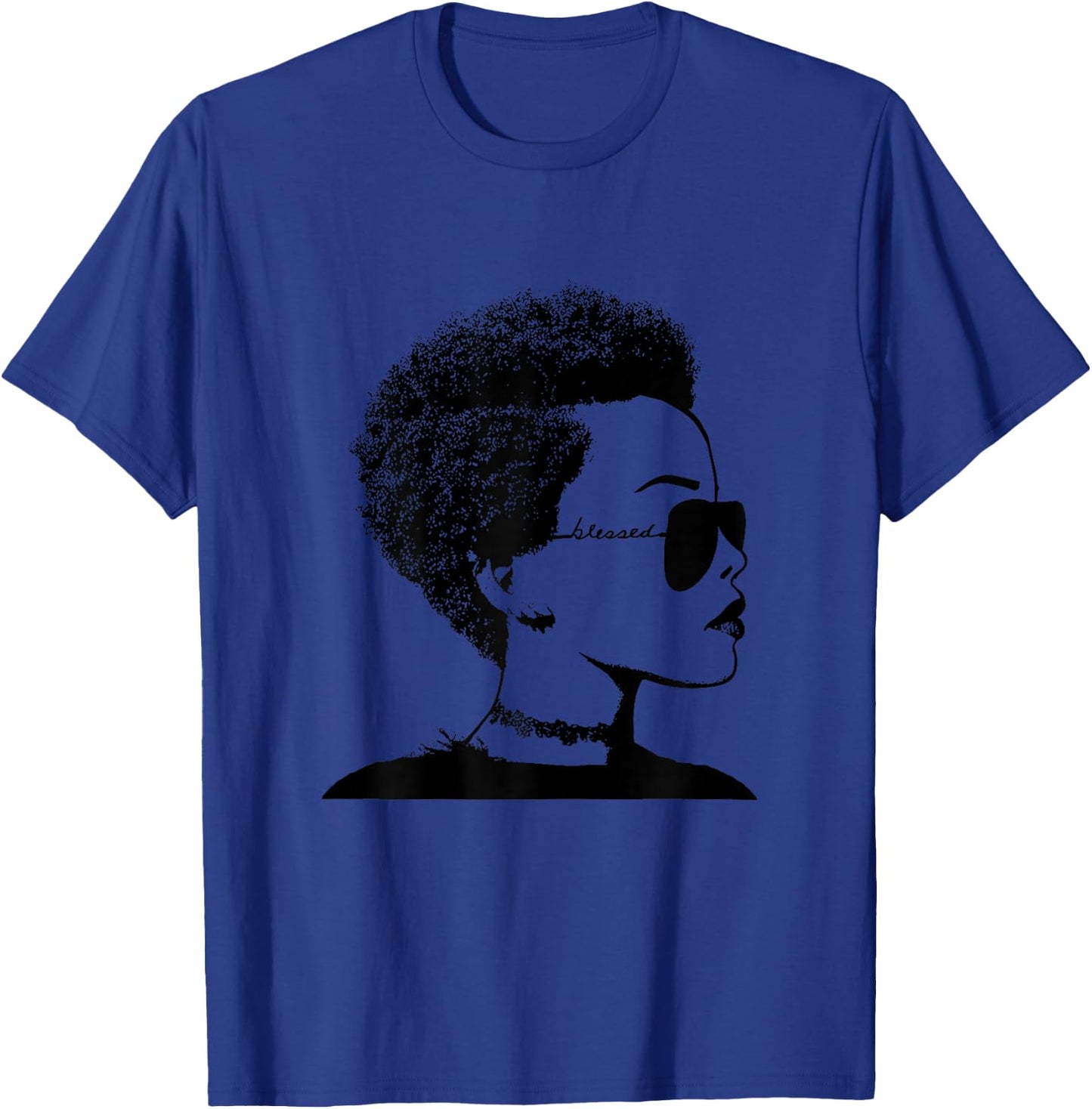 Melanin Poppin Black Girl Magic Plus Size Faith Based T-Shirt - T-Shirt | Royal