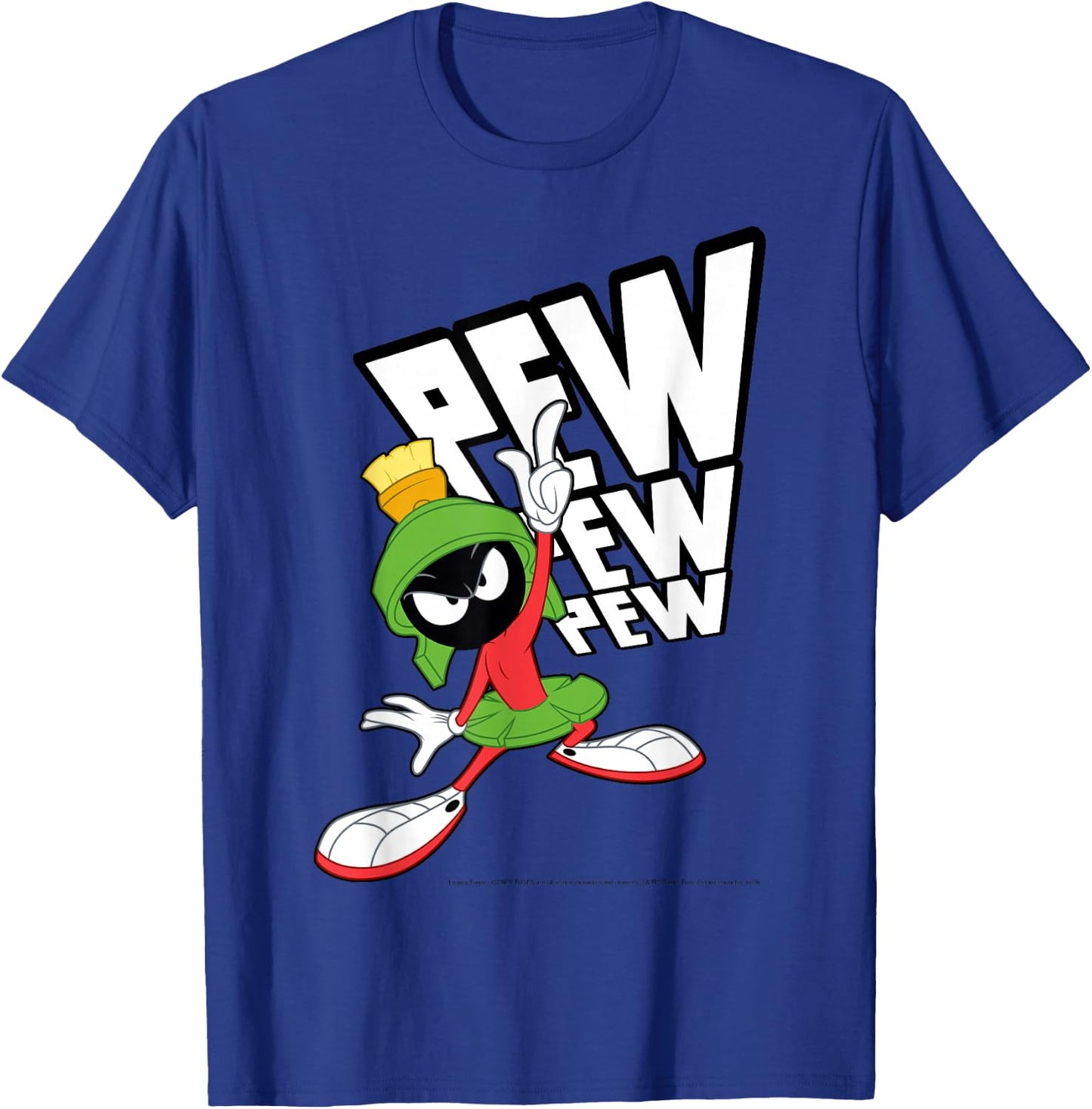 Looney Tunes Marvin The Martian Pew Pew Pew Small T-Shirt - T-Shirt | Royal