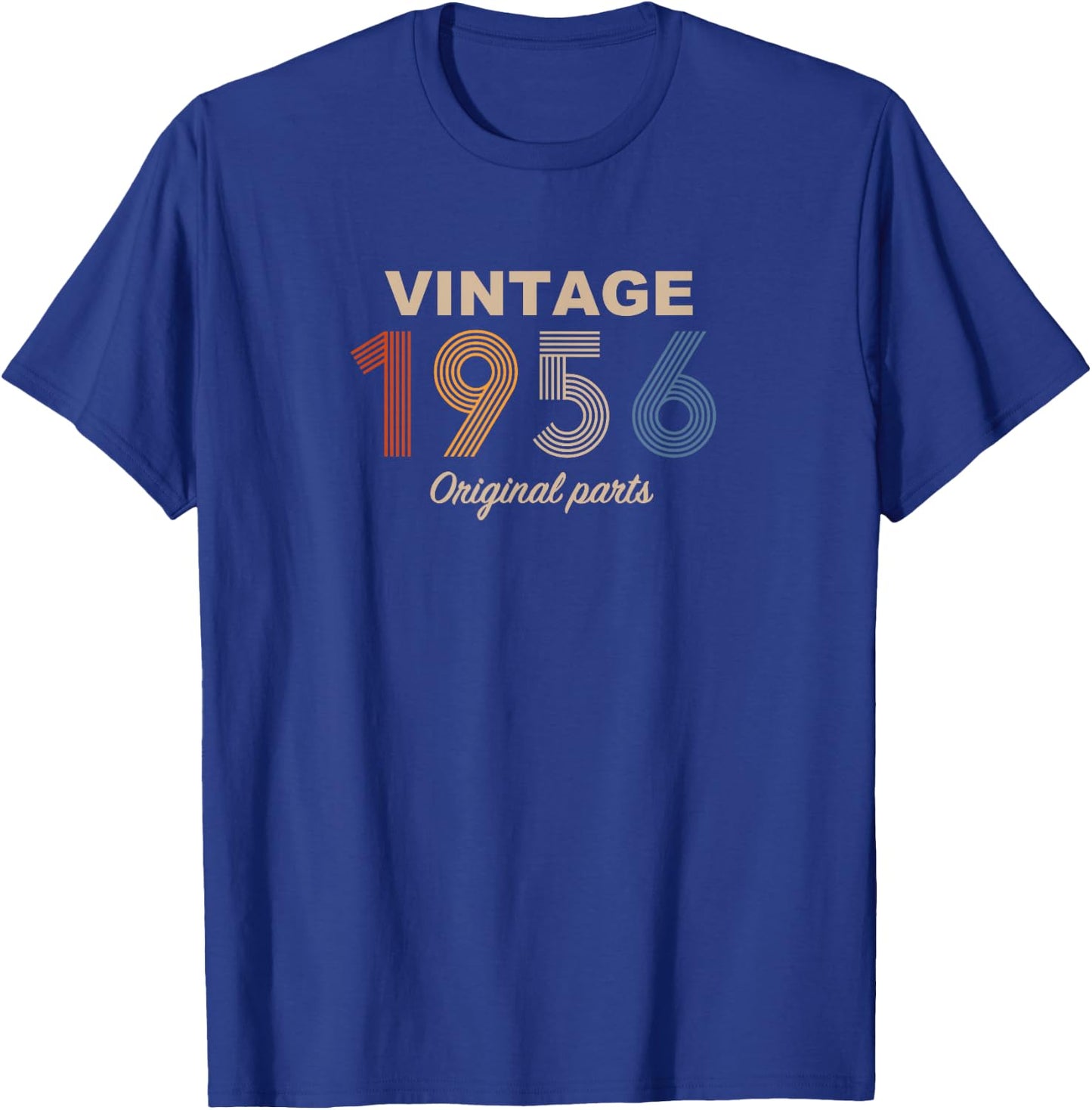 Retro 70 Years Vintage 1956 Original Parts 70th Birthday T-Shirt - T-Shirt | Royal