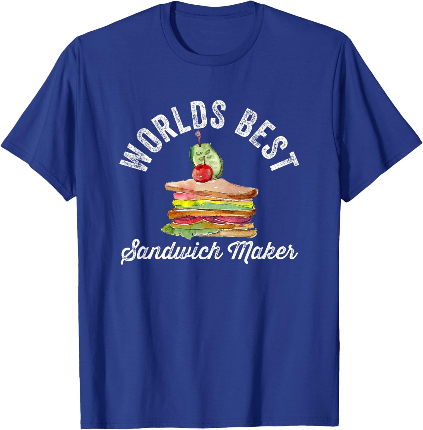 Worlds Best Sandwich Maker Grill Cheese Egg Breakfast Chef T-Shirt - T-Shirt | Royal