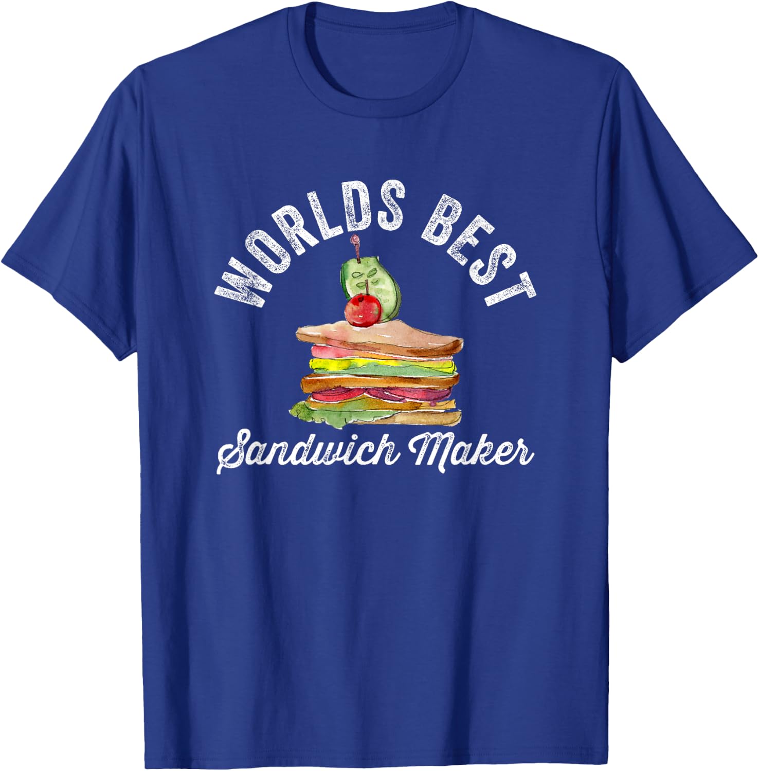 Worlds Best Sandwich Maker Grill Cheese Egg Breakfast Chef T-Shirt - T-Shirt | Royal