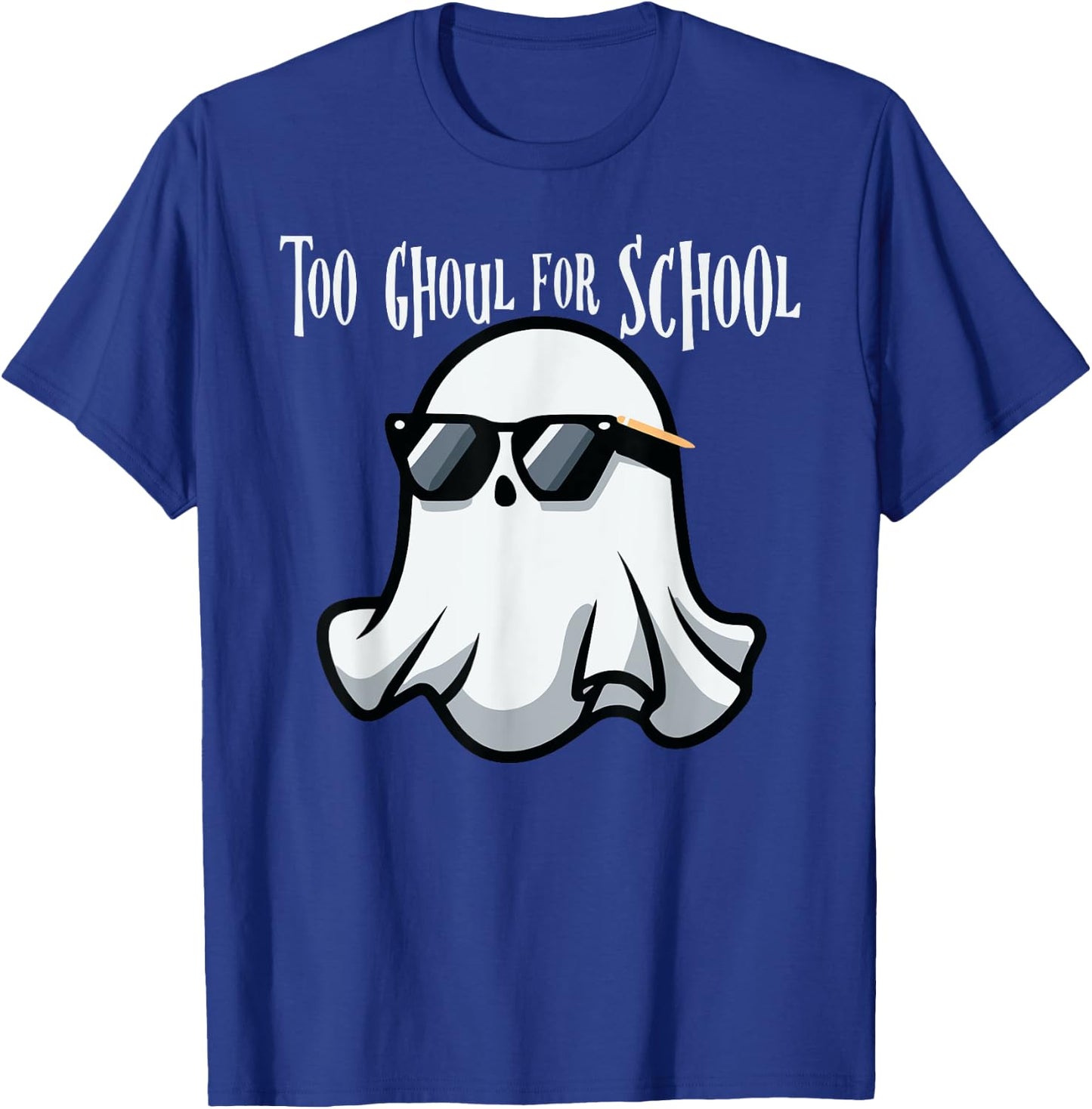 TOO GHOUL FOR SCHOOL Funny Halloween Kids Ghost T-Shirt - T-Shirt | Royal
