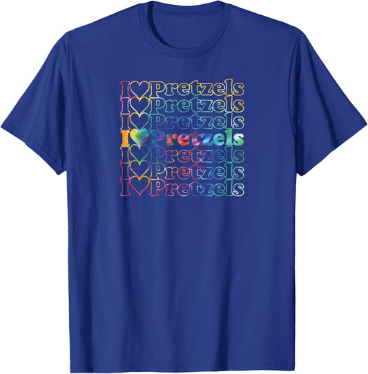 Pretzels Tie Dye Cool Vintage Inspired T-Shirt - T-Shirt | Royal