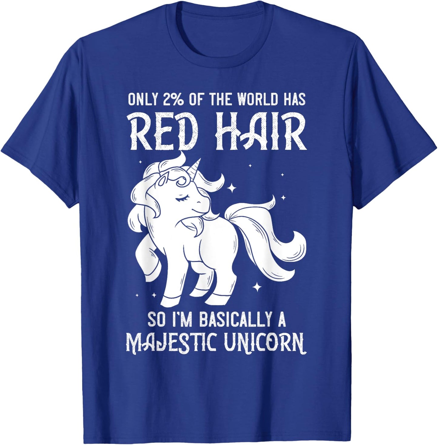 Red Hair Unicorn Gift Redhead Funny Red Headed T-Shirt - T-Shirt | Royal