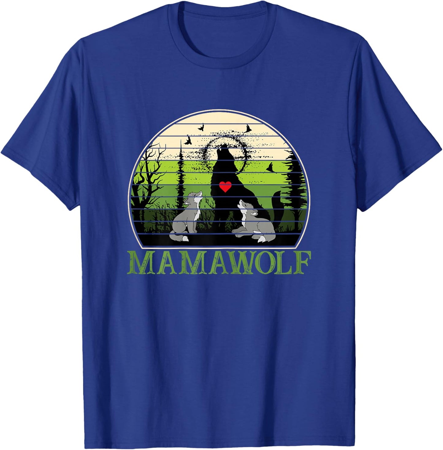 Mama Wolf Cute Mothers Day Gift Moms T-Shirt - T-Shirt | Royal