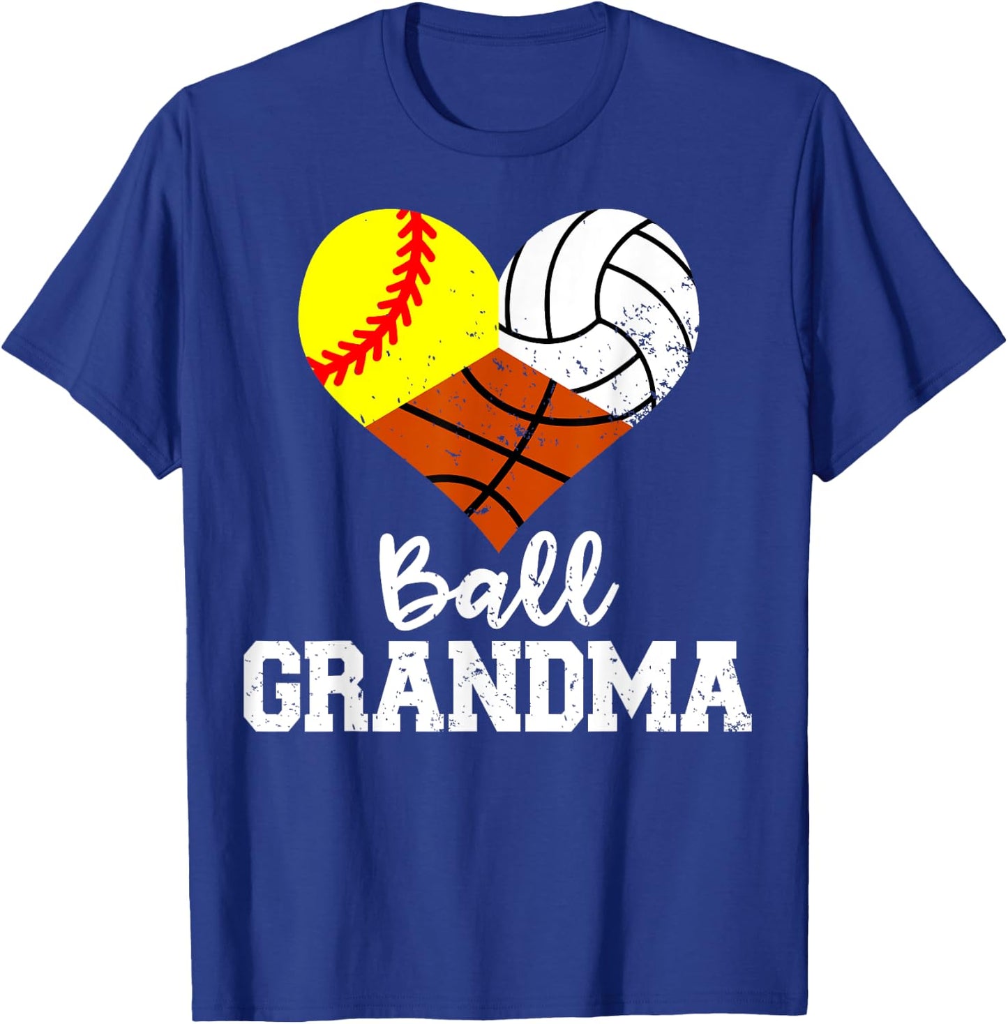Ball Grandma Funny Softball Volleyball Basketball T-Shirt - T-Shirt | Royal