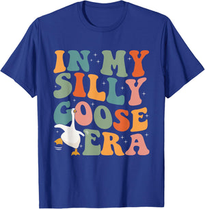 In My Silly Goose Era Funny Retro Silly Goose Men Women Kids T-Shirt - T-Shirt | Royal