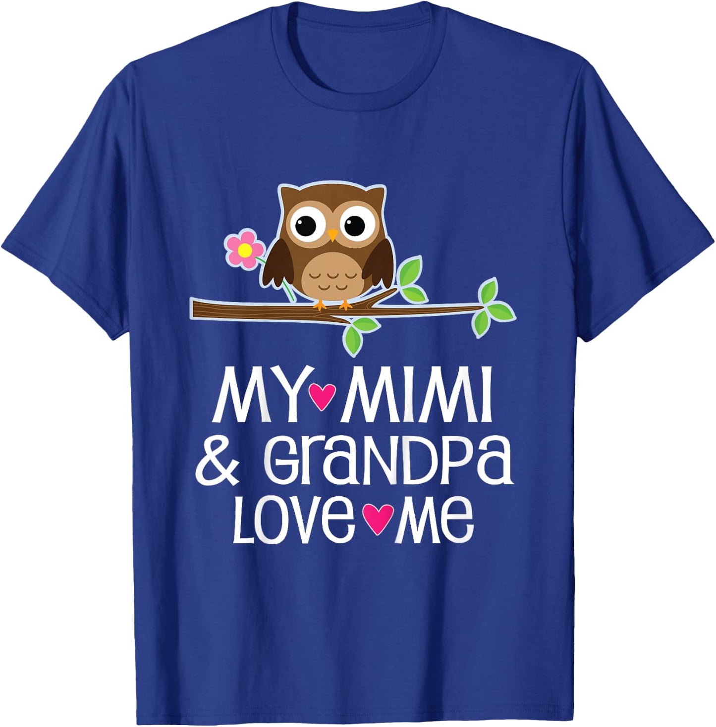 Mimi and Grandpa Love Me T-Shirt - T-Shirt | Royal