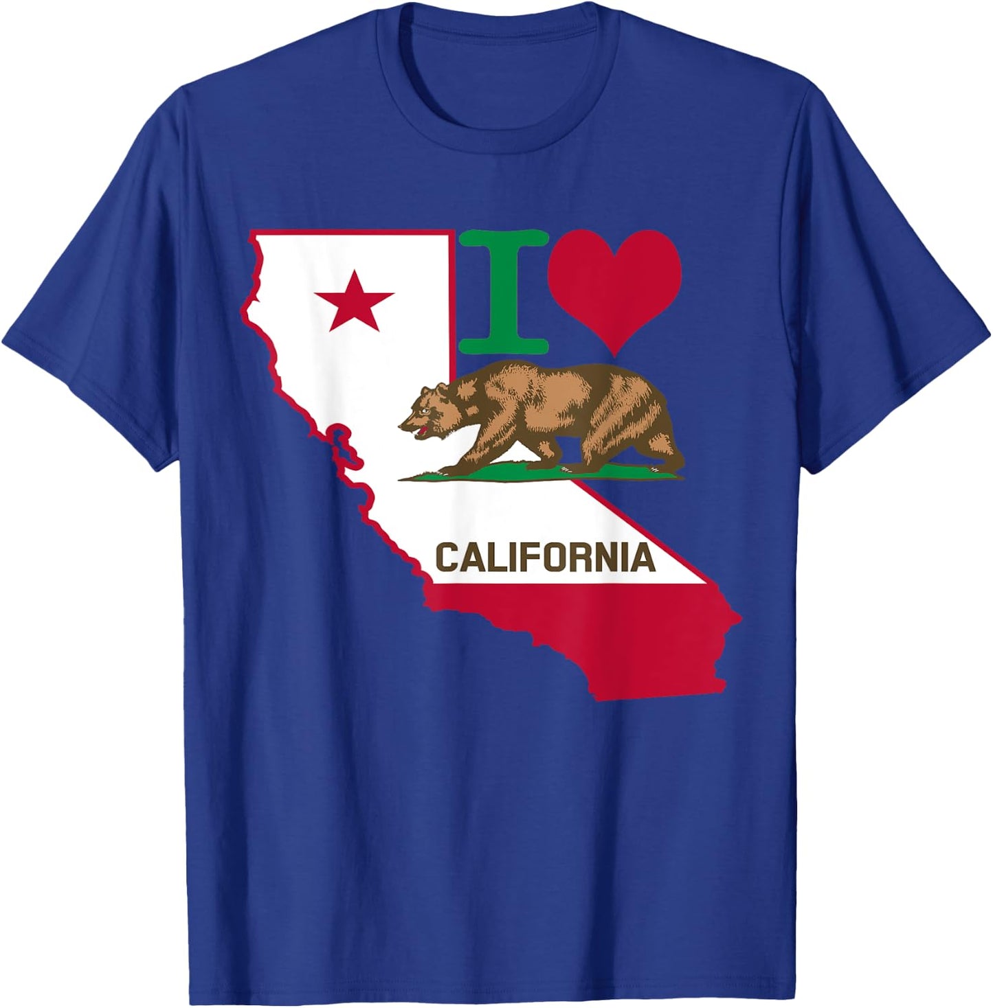 I Love California T-Shirt - T-Shirt | Royal
