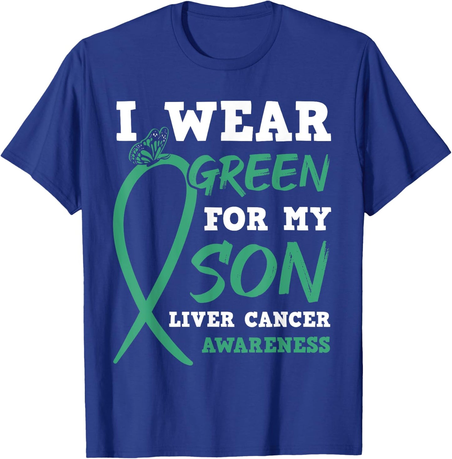 Liver Cancer Awareness Primary Hepatic Mom Dad Parents Gift T-Shirt - T-Shirt | Royal