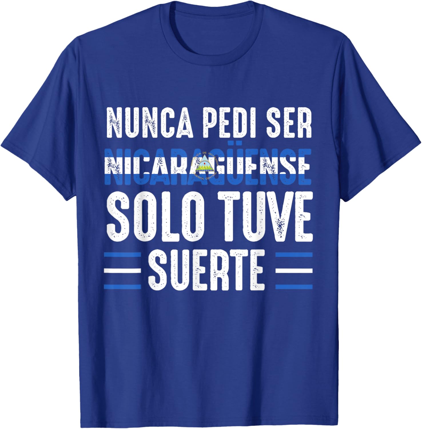 Nicaragua Flag Camiseta Nicaraguan Nicoya Pinoleros Nica T-Shirt - T-Shirt | Royal