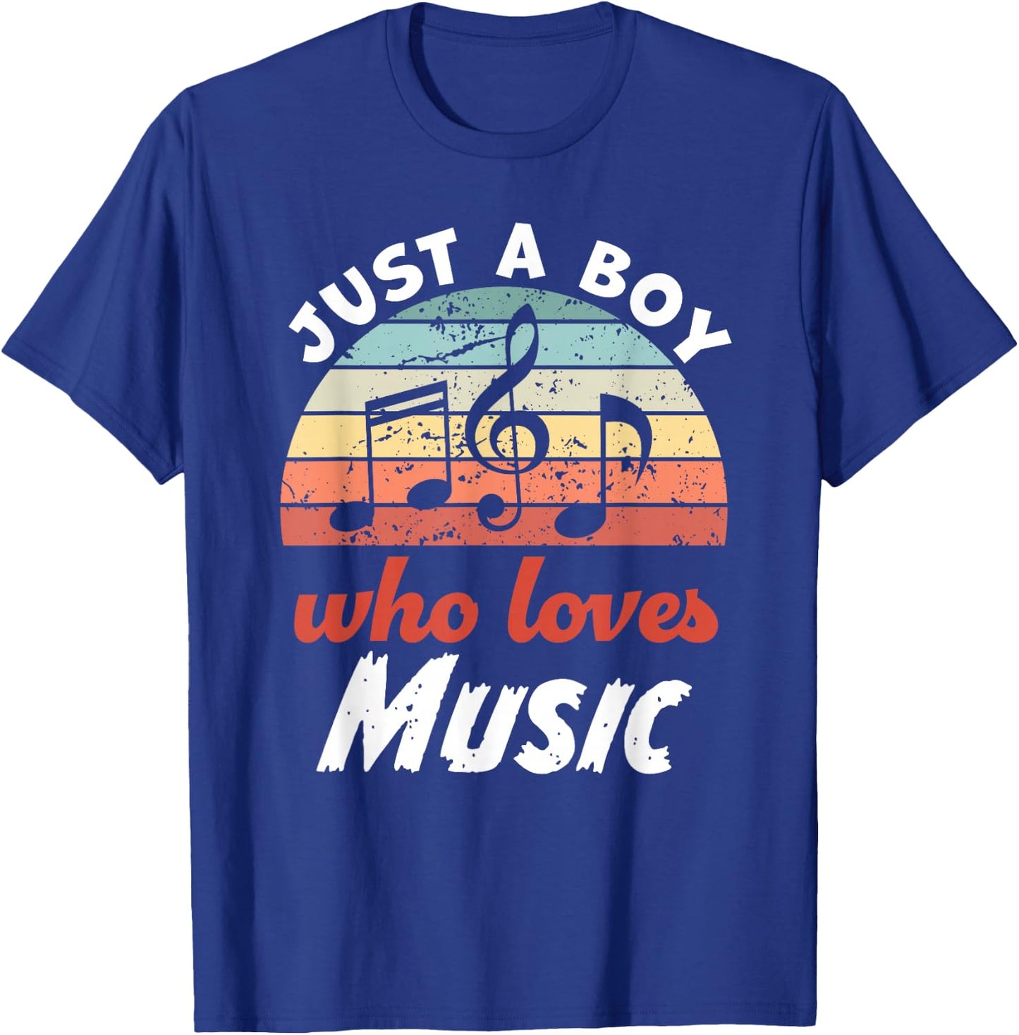 Just A Boy Who Loves Music Kids Music Boys T-Shirt - T-Shirt | Royal